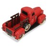 HomeRoots 6" Red and Black Metal Hand Painted 1950's Red Truck Model Car - 4 of 4