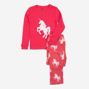 Leveret Kids Pajamas Cotton Top and Fleece Pants - 1 of 3