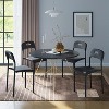 Dining Chairs Set of 1, Stackable Modern Kitchen Chairs, Plastic Dining Room Chair with Metal Legs, Waterproof & Stain-Resistant, Black - 3 of 4