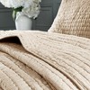 LIVN CO. 3-Piece Solid Hand-Quilted Cotton Quilt Set - 4 of 4