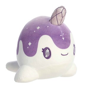 Aurora Small Crystal Nomwhal Tasty Peach Enchanting Stuffed Animal Amethyst 7.5" - 1 of 4