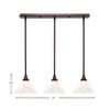 Toltec Lighting Any 3 - Light Chandelier in  Dark Granite with 7" Italian Ice Shade - 2 of 2