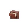 HomeStock Cherry Nightstand 25x19x15 Compact Transitional Bedside Table with Three Storage Drawers and Clean Modern White Finish - 4 of 4