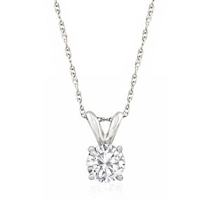 Ross-Simons 0.50 Carat Diamond Solitaire Necklace in 14kt White Gold - 1 of 3