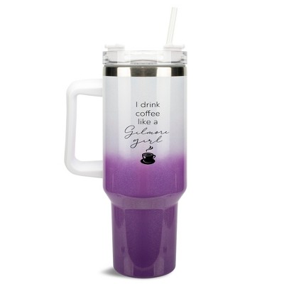 Elanze Designs I Drink Coffee Like A Gilmore Girl 40 oz. Stainless Steel, Large Water Bottle Coffee Mug, Spill & Leak Resistant, Thermal Travel