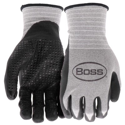 Boss Tactile Grip Men's Large Nitrile Coated Glove (10-Pack)