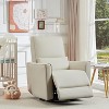 Swivel Rocking Recliner Chair - PU Leather Nursery Glider with Deep Seat & High Backrest for Living Room, Bedroom, Theater - 3 of 4