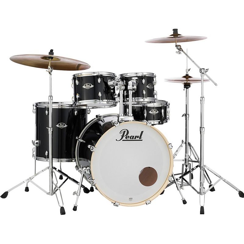 Pearl Export New Fusion 5-Piece Drum Set With Hardware Jet Black, 1 of 5