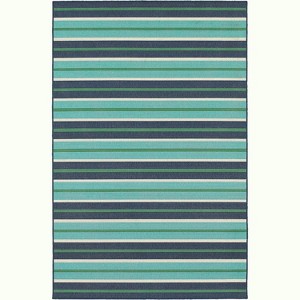 Oriental Weavers Meridian 9652F Blue/ Green Indoor/Outdoor Area Rug - 7'10" Round - 1 of 4