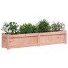 vidaXL Wooden Garden Planter - Solid Douglas Wood DIY Raised Bed, Decorative Outdoor Flower Box, 59.1 x 12.2 x 12.2 Inches, Brown Natural - 4 of 4