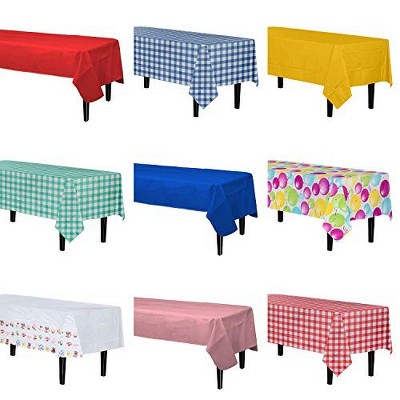 Red Gingham 40" x 100' Plastic Table Roll