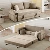 70.9"W Folding Sofa Bed with USB Charging, Chenille Convertible Sleeper Sofa with Side Storage Pockets - ModernLuxe - 2 of 4