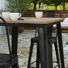 Merrick Lane Indoor/Outdoor Bar Top Table, 31.5" Square All Weather Poly Resin Top with Steel base - 4 of 4