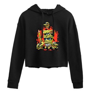 Women's - SpongeBob SquarePants - SpongeBob Patties Pencil Cropped Graphic Hoodie - 1 of 4