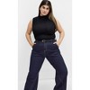 Women's Plus Size Harley Kyla Wide Leg Jean - dark denim | CITY CHIC - 3 of 4