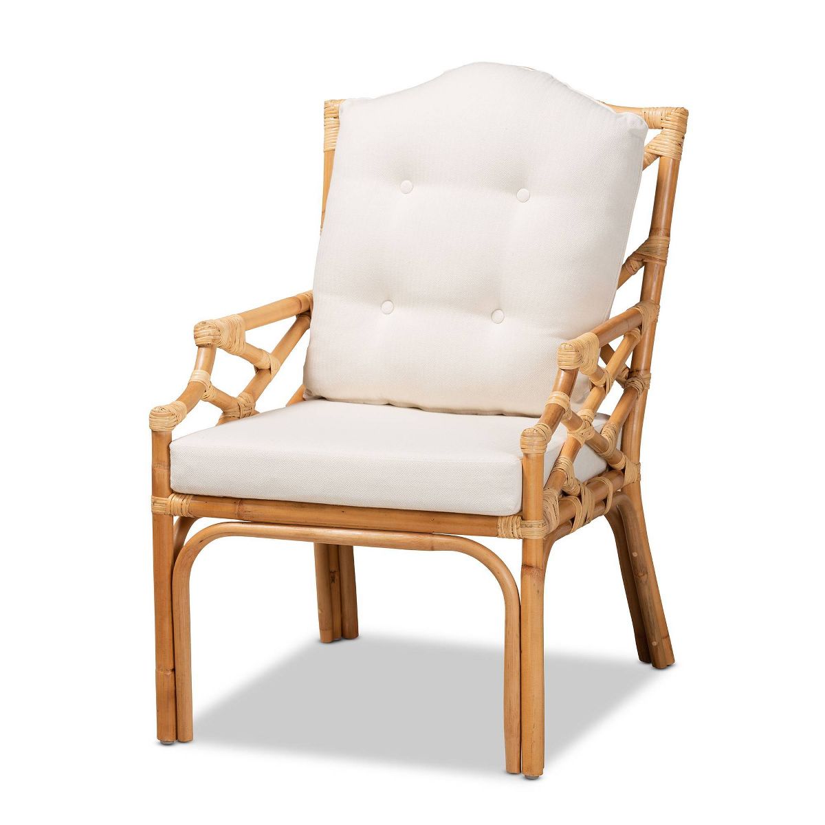 Sonia Rattan Armchair Natural/White - bali & pari - thumbnail 8