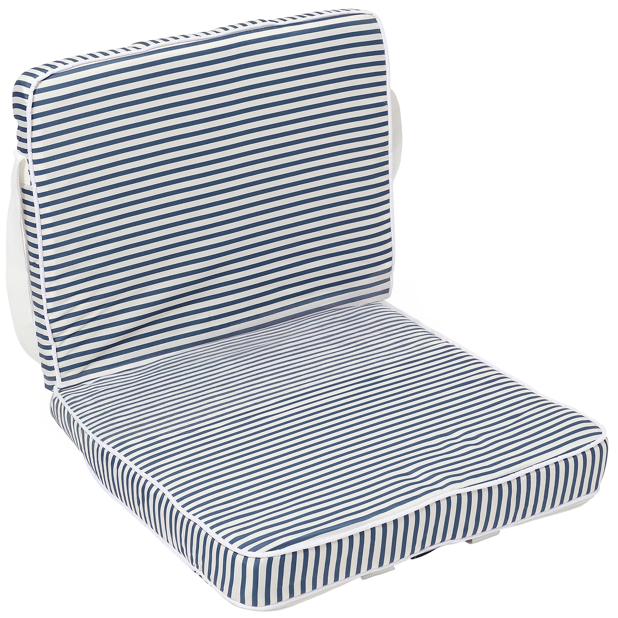 Sunnylife: Take Anywhere Folding Chair - Resort Stripe Navy Blue, Lounger Seat