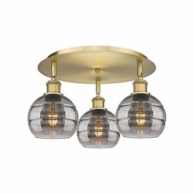 Rochester - 3 Light Flush Mount In Industrial Style-8.88 Inches Tall and 17.63 Inches Wide