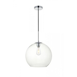 Elegant Lighting Baxter 1 Light Chrome Pendant With Clear Glass - 1 of 4