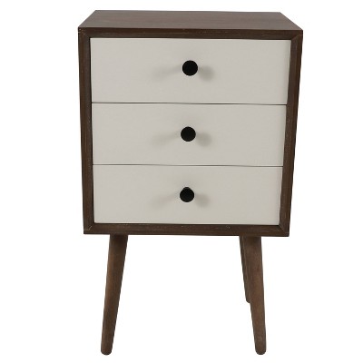 hafley three drawer end table