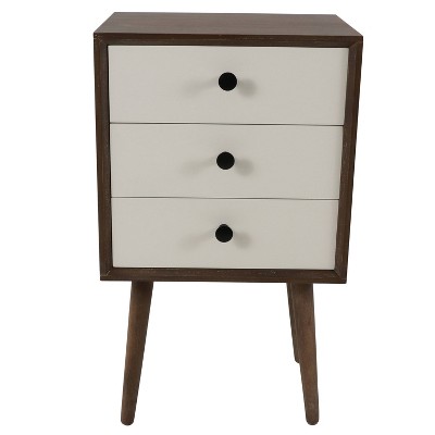 Anton Driftwood 3 Drawer Accent Table Driftwood - Décor Therapy