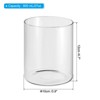 Unique Bargains High Borosilicate Glass Wear Resistant Clear Cylinder Vase - 2 of 4