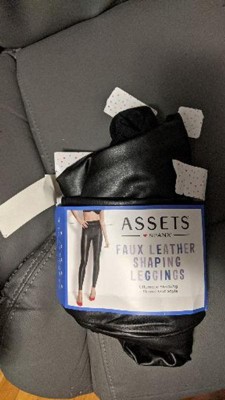 SPANX ASSETS LEGGINGS SIZE L NWT FAUX LEATHER SNAKE SHAPING BRONZE