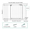 Chery Life 29.5-45.3" Wide Gate for Stairs, Indoor Dog Gate for Doorways, White - 2 of 4