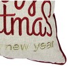 Merry Christmas and Happy New Year Throw Pillow – 20x20 Linen Look with Gold Accents and Insert - 2 of 4