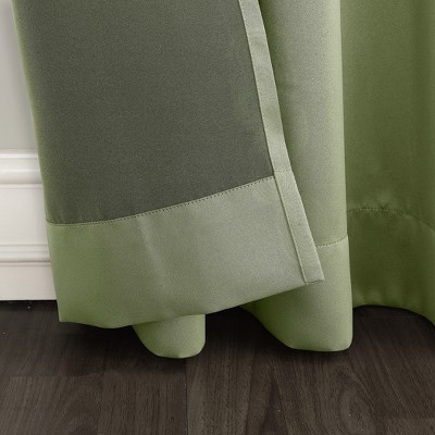 Sage Green Room-Darkening Grommet Curtain Panel 54" x 84"