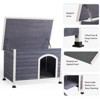 UbMelt Outdoor Dog House Wooden Dog kennel Puppy Shelter Waterproof for Small Medium Large Dogs,Gray - 4 of 4
