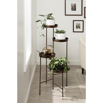 Bronze 4-Tier Modern Metal Plant Stand