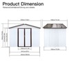 NicBex 8x6 FT Outdoor Storage Shed with 2 Integrated Punched Vents,Metal Outdoor Shed with Apex Roof,Storage Sheds for Garden - 3 of 4