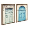 18" x 24" (Set of 2) Sylvie Classic Parisian Blue Paris Door by Caroline Mint Framed Wall Canvas Set Gold - Kate & Laurel All Things Decor - 2 of 4