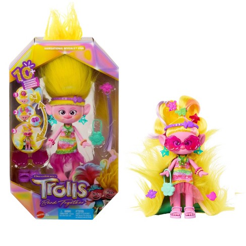  Mattel ​DreamWorks Trolls Band Together Hair Pops Small Doll,  Queen Poppy with Removable Clothes & 3 Surprise Accessories : Toys & Games