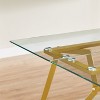 NicBex Modern Dining Table for 2-4 with Clear Tempered Glass Top and Metal Legs, Small Kitchen Table for Dining Room, Living Room - 4 of 4
