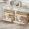 LOVMOR 2 Tier Soft Close Pull Slide Out Cabinet Organizer, Wooden Cabinet Drawer Organizer with U Bracket - 2 of 4