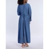 Women's Long Sleeve Button Front Maternity Midi Dress | Motherhood Maternity - 2 of 4
