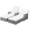 Okak Outdoor Wicker Chaise Lounge with Adjustable Back,1PC/2PCS All-Weather PE Rattan Pool Lounge with Armrests for Patio,Garden,Poolside - 2 of 4