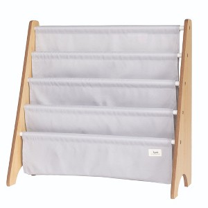 3 Sprouts Recycled Fabric Kids Bookcase, Toddler Bookshelf - Solid Gray - 1 of 4