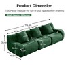 VASIP Soft Teddy Fabric Boneless Modular sofa,Anti-Slip Chaise with 32D High Density Sponge,No Assembly Required - 2 of 4