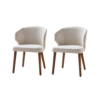 Ester Mid-century Modern Upholstered Dining Chair,Set of 2 | ARTFUL LIVING DESIGN