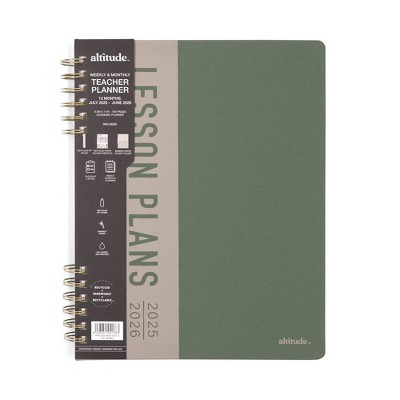 Yoobi Altitude Weekly/Monthly Planner 8.5"x11" Dark Sage and Warm Gray