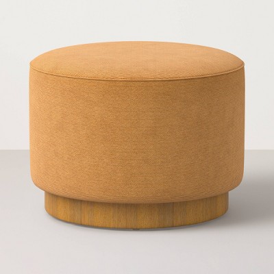 Round Ottoman with Plinth Base - Hearth & Hand™ with Magnolia