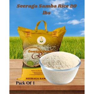 Shastha Traditional Seeraga Samba Briyani Rice / Small-Grain Biryani Rice / Briyani Rice  – Pack of 2 × 10 lbs = 20 lbs - 1 of 4