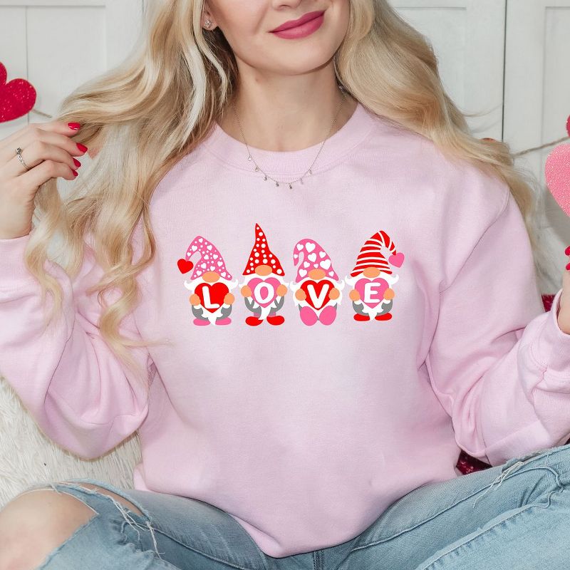 Simply Sage Market Women's Graphic Sweatshirt Love Gnomes, 3 of 5