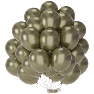 PartyWoo Balloons Metallic Camo Dark Forest Hunter Green 12 Inch 50 pcs