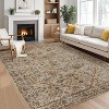 Area Rugs 5x7 Washable, Soft Vintage Low Pile Non-Slip Boho Large Living Room Rugs Foldable Indoor Carpet for Bedroom Dining Room - 2 of 4