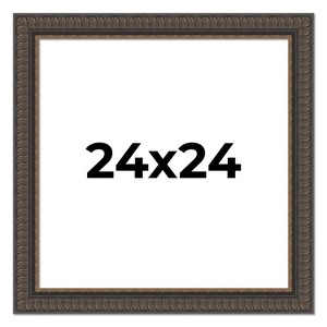 PosterPalooza | Square Museum Brown Picture Frame - UV Acrylic, Foam Board Backing, Hanging Hardware - 1 of 4
