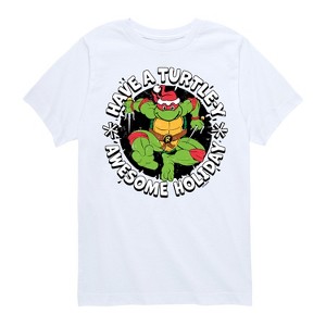 Boys' - Teenage Mutant Ninja Turtles - Have A Turtley Awesome Holiday Short Sleeve Graphic T-Shirt - 1 of 4